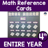 4th Grade Math Reference Cards All Math Standards-ENTIRE Y