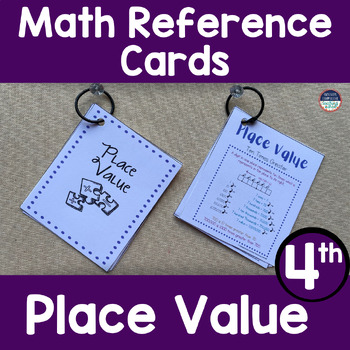Preview of 4th Grade Math Reference Cards Place Value Concepts in Action
