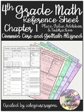 4th Grade Math Reference Sheet (Go-Math Chapter 1)