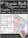 4th Grade Math Reference Sheet (Go-Math Chapter 12)