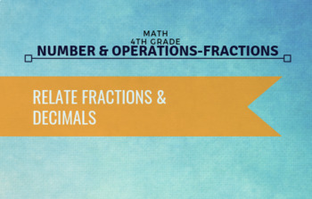 Preview of 4th Grade Math - Relate Fractions & Decimals