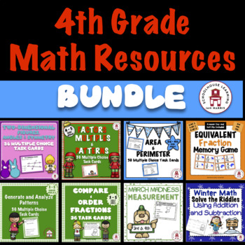 Preview of 4th Grade Math Resources BUNDLE - CCSS-aligned