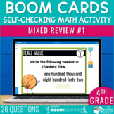 4th Grade Math Spiral Review #1 Boom Cards | End of Year T