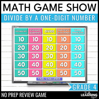 Preview of 4th Grade Math Spiral Review #1 Game Show | End of Year Test Prep Activity