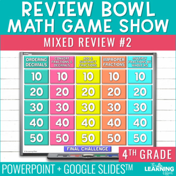 Preview of 4th Grade Math Spiral Review #2 Game Show | End of Year Test Prep Activity
