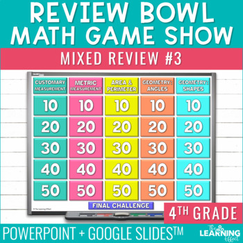 Preview of 4th Grade Math Spiral Review #3 Game Show | End of Year Test Prep Activity