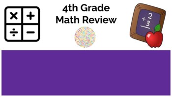 Preview of 4th Grade Math Review Measurement and Data Geometry Fractions & More