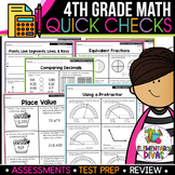 4th Grade Math Review Assessments Test Prep 