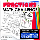 4th Grade Math Review Challenge | Math Test Prep Printable