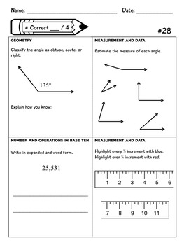 4th Grade End of Year Math Review: Covers Entire Year {More than 124