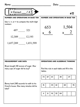 4th grade end of year math review covers entire year more than 124