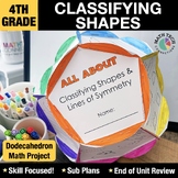 4th Grade Math Review Craft Classifying Shapes & Symmetry 