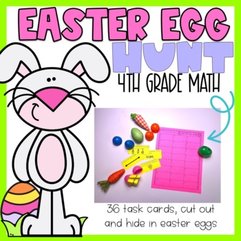 Preview of 4th Grade Math Review Easter Egg Hunt