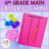 4th Grade Math Review Easter Egg Hunt | EDITABLE
