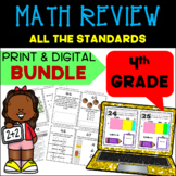 4th Grade Math Review | End of Year | Digital & Print