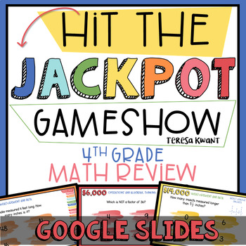 Preview of 4th Grade Math Review End of Year Game Show Google Slides