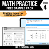 4th Grade Math Review Free Pack - Printable and Digital Ma