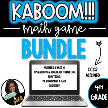 Preview of 4th Grade Math Review Game Bundle | Whole Group | Fun Math Review