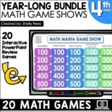 4th Grade Math Review Game Show Bundle | Math Activities