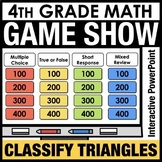 4th Grade Math Review Game Show PowerPoint Classifying Tri