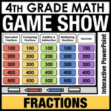 4th Grade Math Review Game Show PowerPoint - Fractions Rev