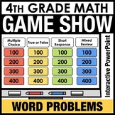 4th Grade Math Review Game Show PowerPoint Multi-Step Word