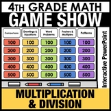 4th Grade Math Review Game Show PowerPoint - Multiplicatio