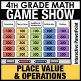 4th Grade Math Review Game Show PowerPoint - Place Value a