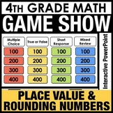 4th Grade Math Review Game Show PowerPoint Rounding & Plac