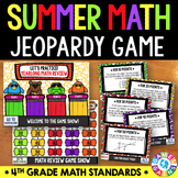 4th Grade Fun End of the Year Math Review Activity Jeopard