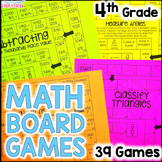 4th Grade Math Centers - Math Review - Board Games for the