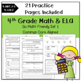 4th Grade Math Spiral Review, Reading Skills Included- Go 
