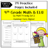 4th Grade Math Review | Morning Work | ELA Activities | CC