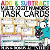 Addition and Subtraction Word Problems Task Cards with Reg