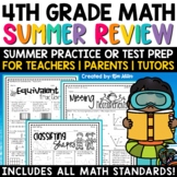 4th Grade Math Review Packet Summer Math Test Prep Homewor