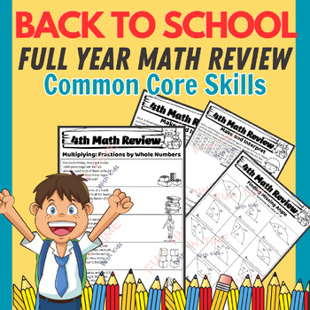 Preview of Back to School Math Review - First week of school activities