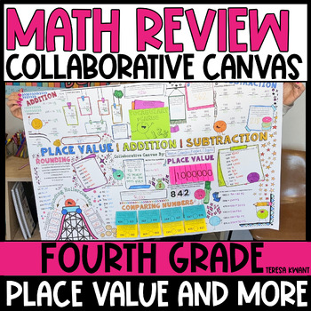 Preview of 4th Grade Math Review Place Value, Addition & Subtraction Fun Test Prep Activity