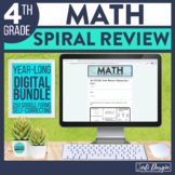 4th Grade Math Review Spiral Homework Self-Correcting Full