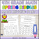 4th Grade Math Review Spring Math Riddles Part 1 Math Practice