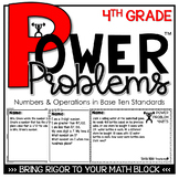 4th Grade Word Problems Math Spiral Review Place Value Print and Digital