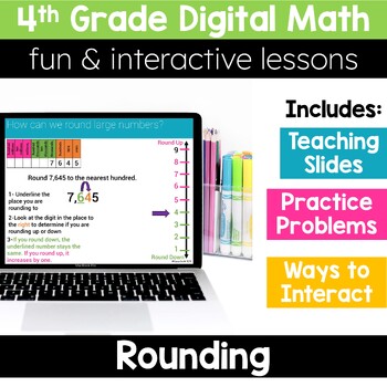 Preview of 4th Grade Math Rounding Large 4.NBT.3 Digital Math Activities Digital Resources