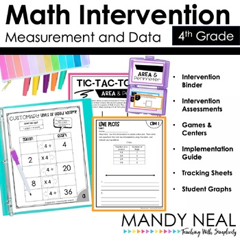 Preview of 4th Grade Math RtI Assessments & Intervention Binder for Measurement & Data