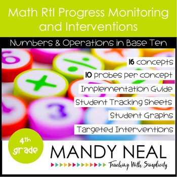 Preview of 4th Grade Math RtI Assessments & Intervention Binder for NBT Bundle