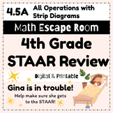 4th Grade Math STAAR Review: Digital Escape Room 4.5A Math