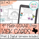 4th Grade Math STAAR Review & Prep Set #3 - Task Cards - P