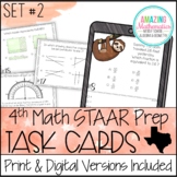 4th Grade Math STAAR Review & Prep Set #2 - Task Cards - P