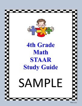Preview of 4th Grade Math NEW TEKS STAAR Study Guide