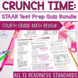 4th Grade Math STAAR Test Prep Bundle Daily Quizzes TEKS R