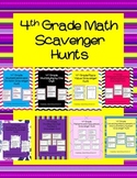 4th Grade Math Scavenger Hunts Review