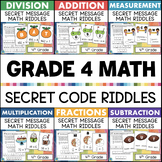4th Grade Math Puzzles Math Riddles BUNDLE Division Multip